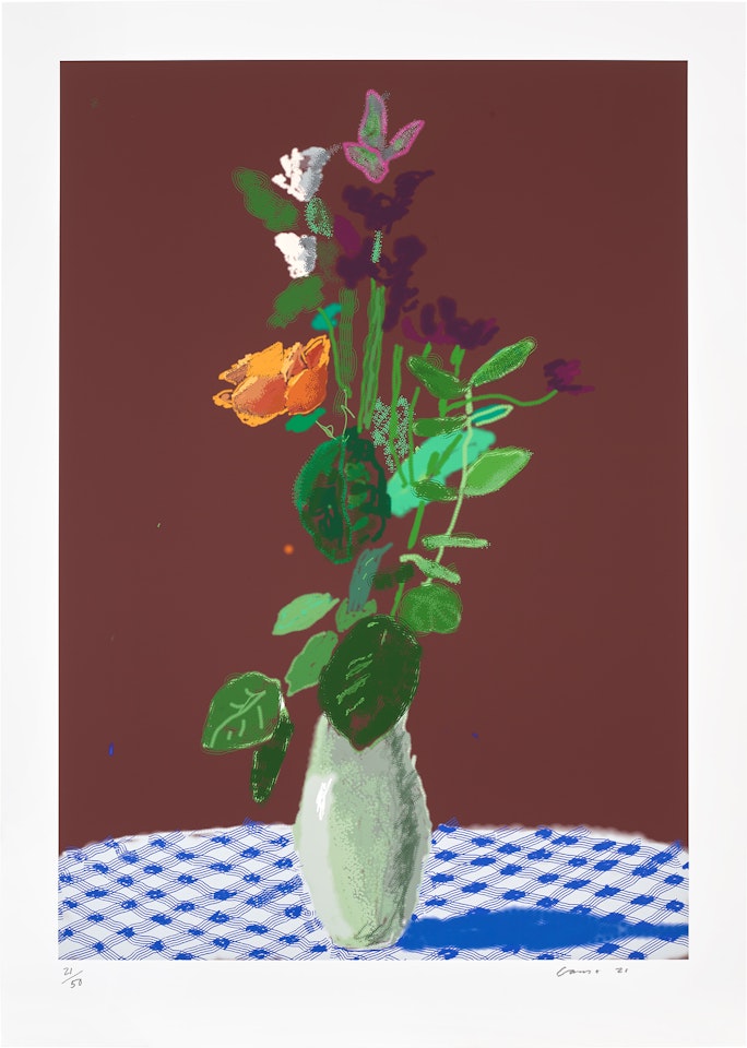 7th March , More Flowers on a Table by David Hockney