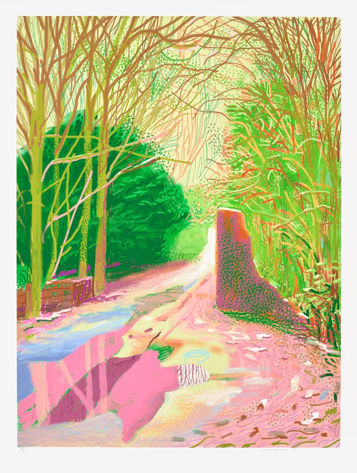 The Arrival of Spring in Woldgate, East Yorkshire in  (twenty eleven) - 2 January by David Hockney