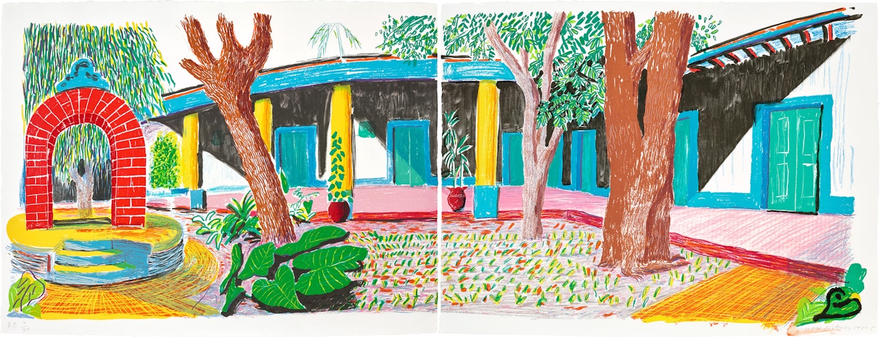 Hotel Acatlán: Second Day, from Moving Focus (T.G. 283, M.C.A.T. 270) by David Hockney