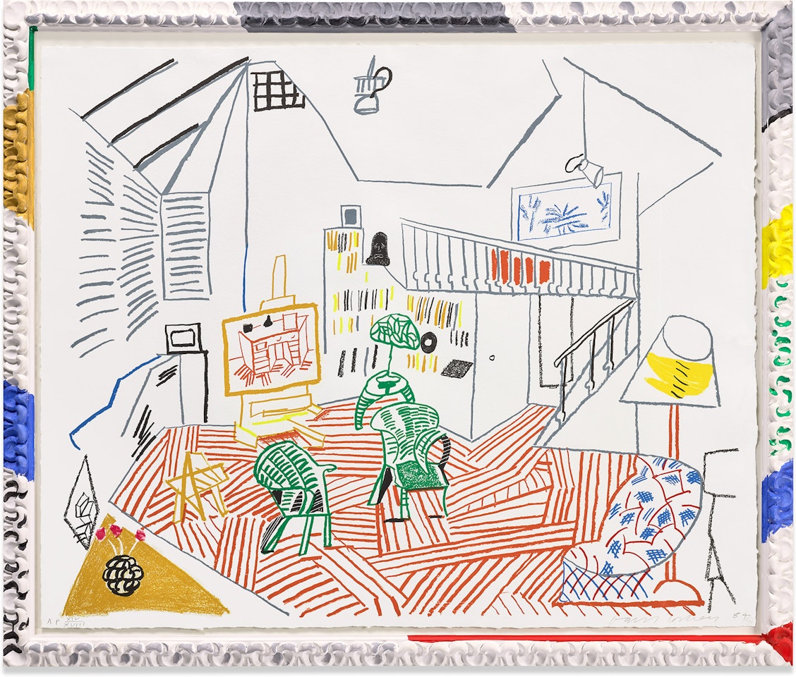 Pembroke Studio Interior, from Moving Focus (T.G. 277, M.C.A.T. 262) by David Hockney
