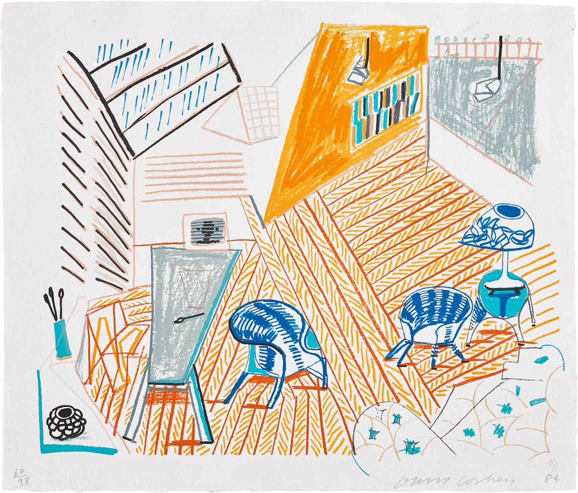 Two Pembroke Studio Chairs, from Moving Focus (T.G. 276, M.C.A.T. 264) by David Hockney