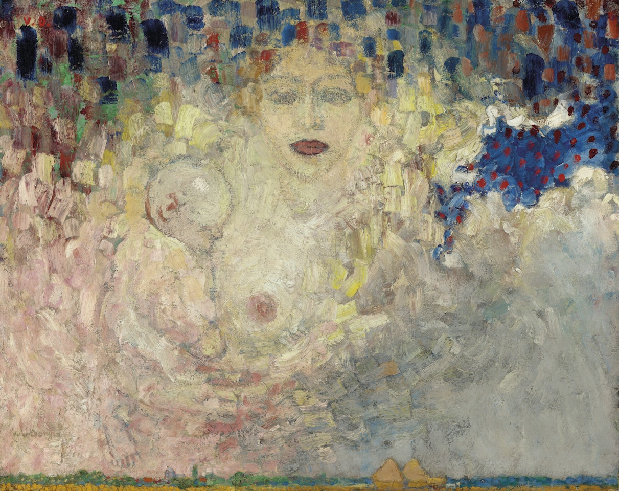 Nuages, ou Guus Van Dongen et sa Fille Dolly portées aux Nues by Kees van Dongen