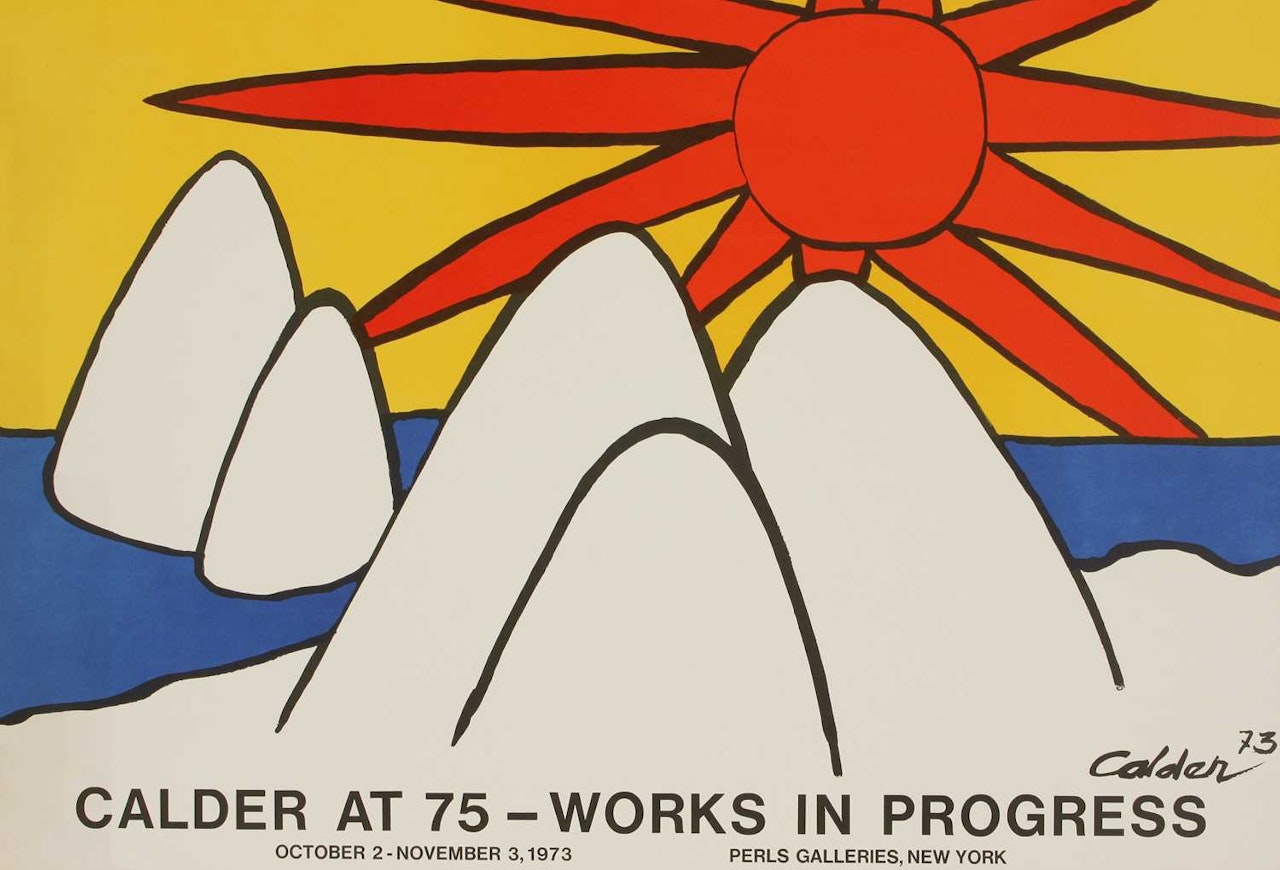 Calder at 75 – Works in Progress exhibition poster by Alexander Calder