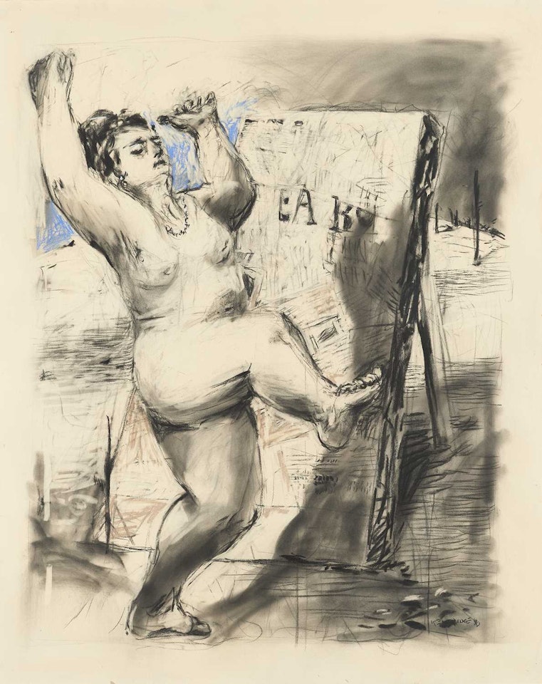 Drawing from Sobriety, Obesity and Growing Old (Mrs Eckstein, preparing for the day) by William Kentridge