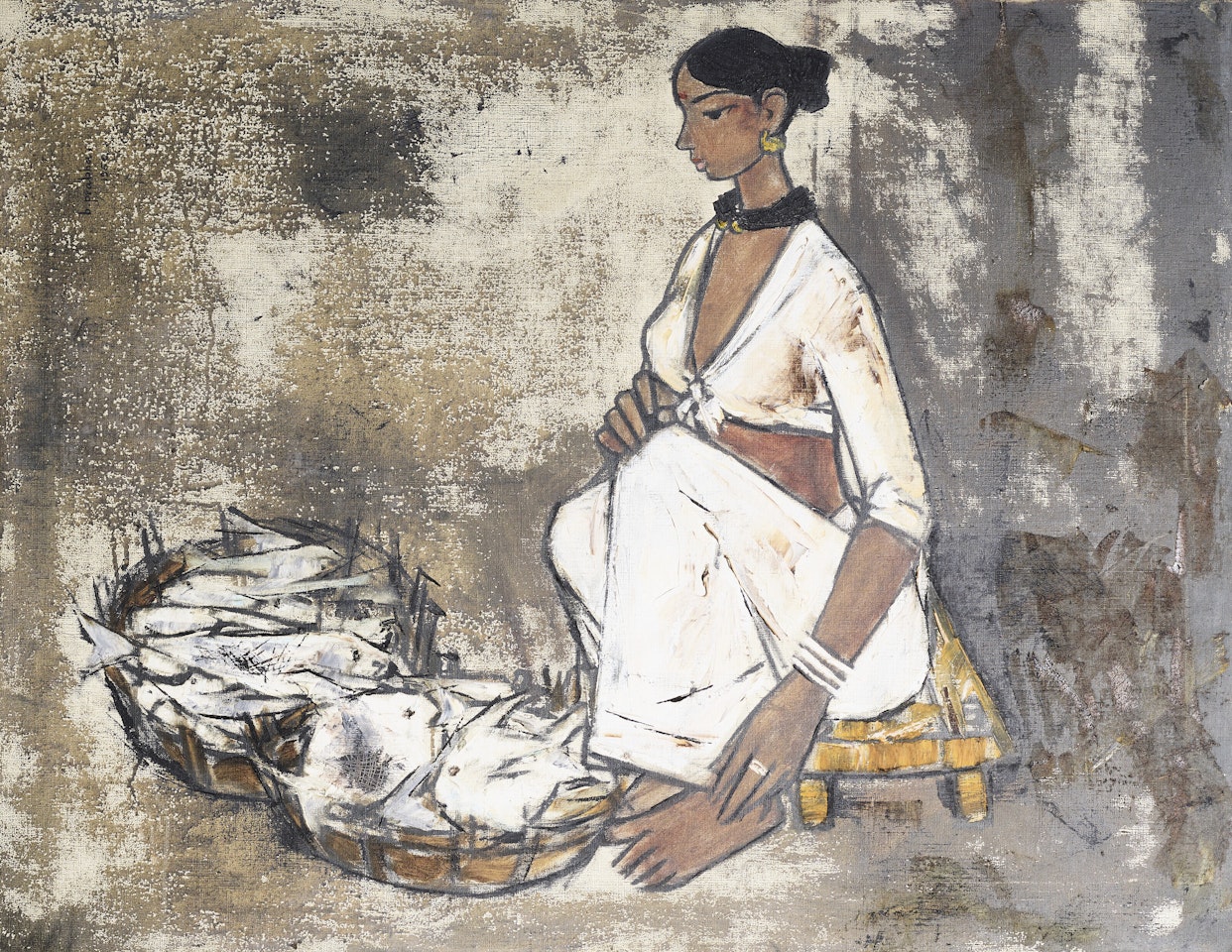 Untitled (Fish Market) by B Prabha