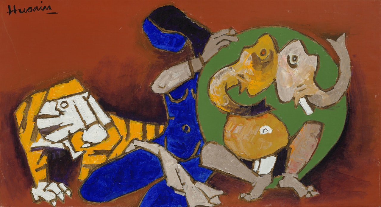 Untitled (Ganesha) by M.F. Husain