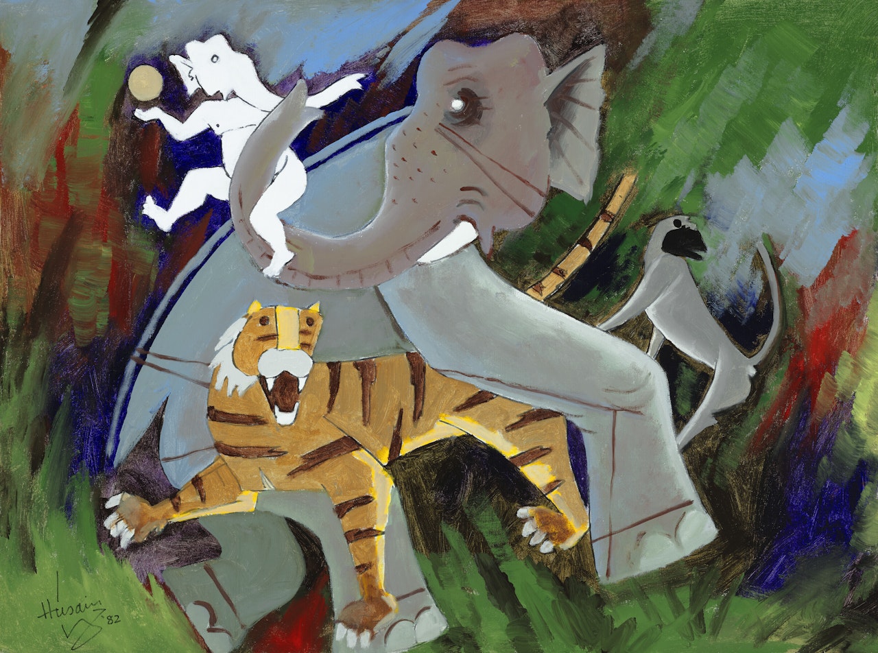 Untitled (Bestiary) by M.F. Husain
