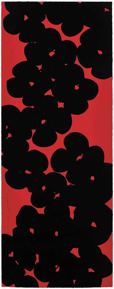 Wallflowers (Black and Red) by Donald Sultan