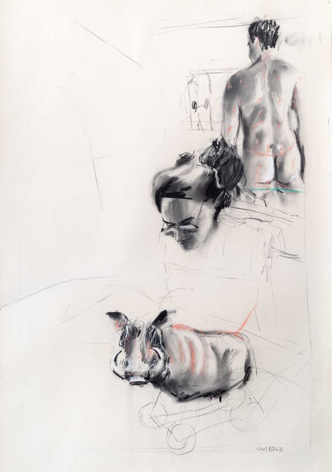 Untitled (Man, Woman and Warthog) by William Kentridge