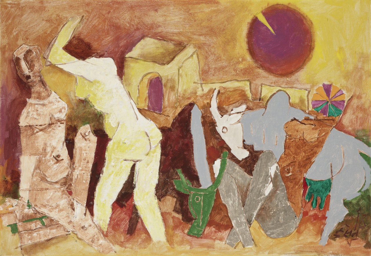 Banaras Ghat by M.F. Husain