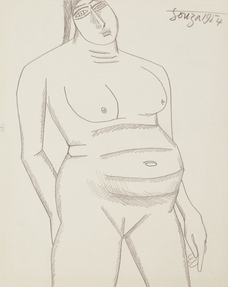 Untitled (Standing Nude) by Francis Newton Souza
