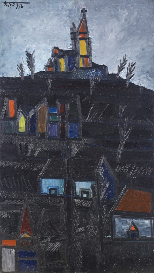 Untitled (Church on a Hill) by Francis Newton Souza