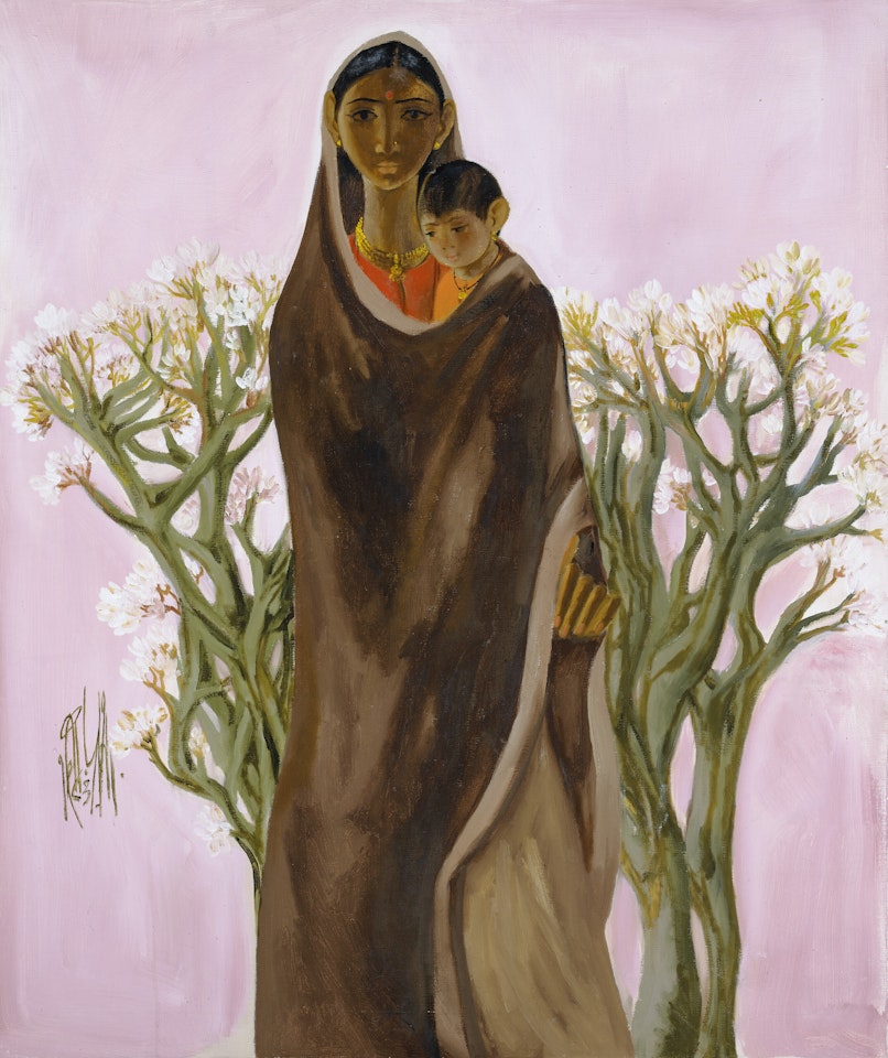 Untitled (Mother and Child) by B Prabha