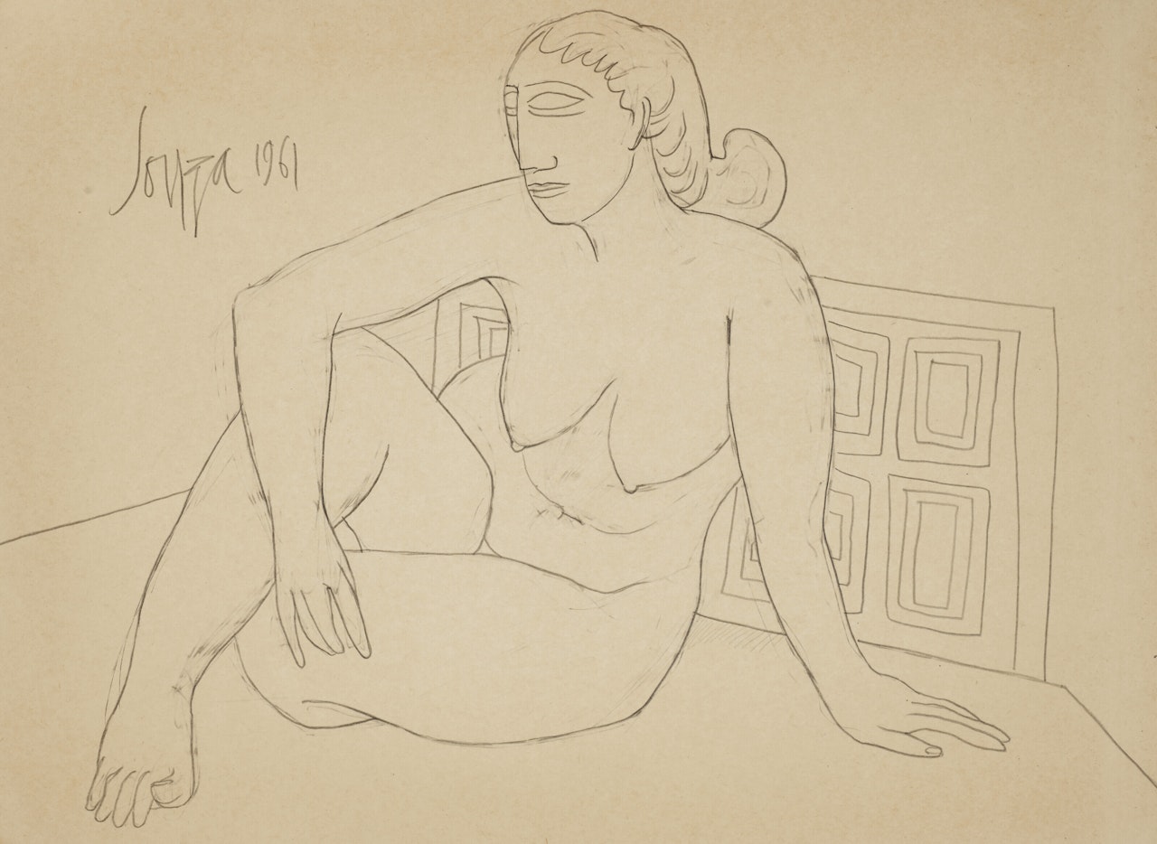 Untitled (Seated Nude) by Francis Newton Souza