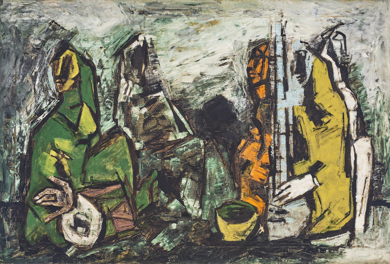 Untitled (Musicians) by M.F. Husain