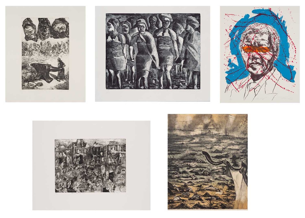 Five prints from the International Portfolio by Various Artists
