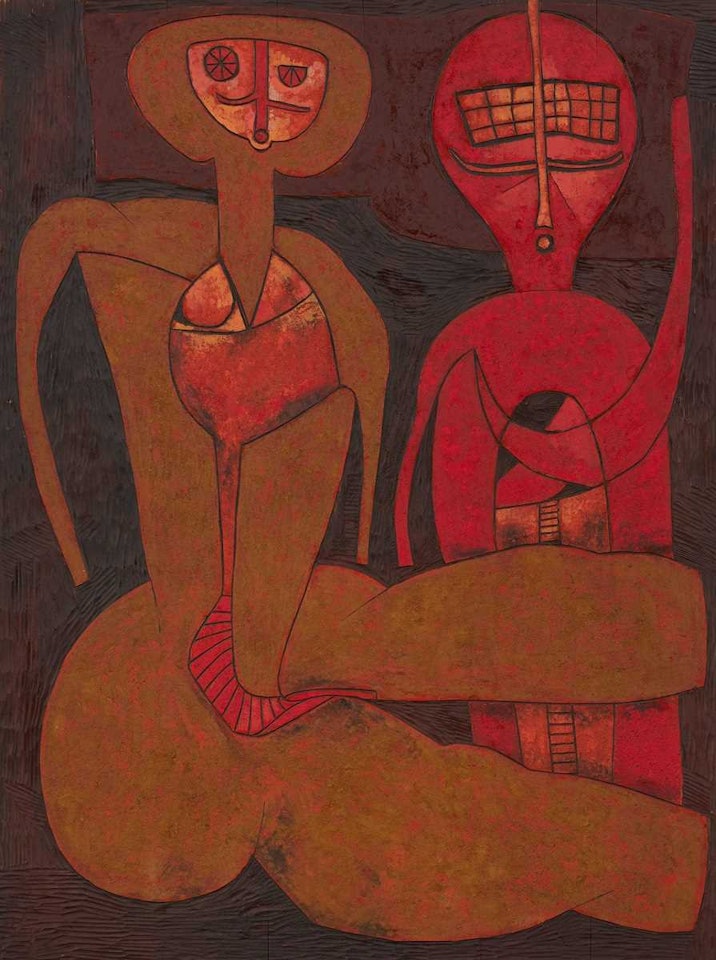Two figures by Cecil Skotnes