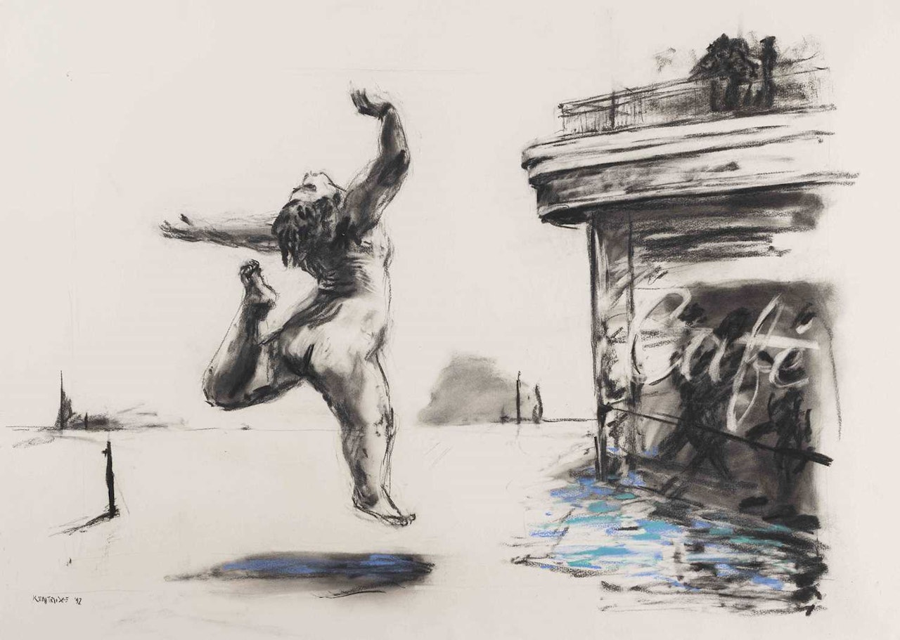William Kentridge, Untitled (Woman and Café) by William Kentridge