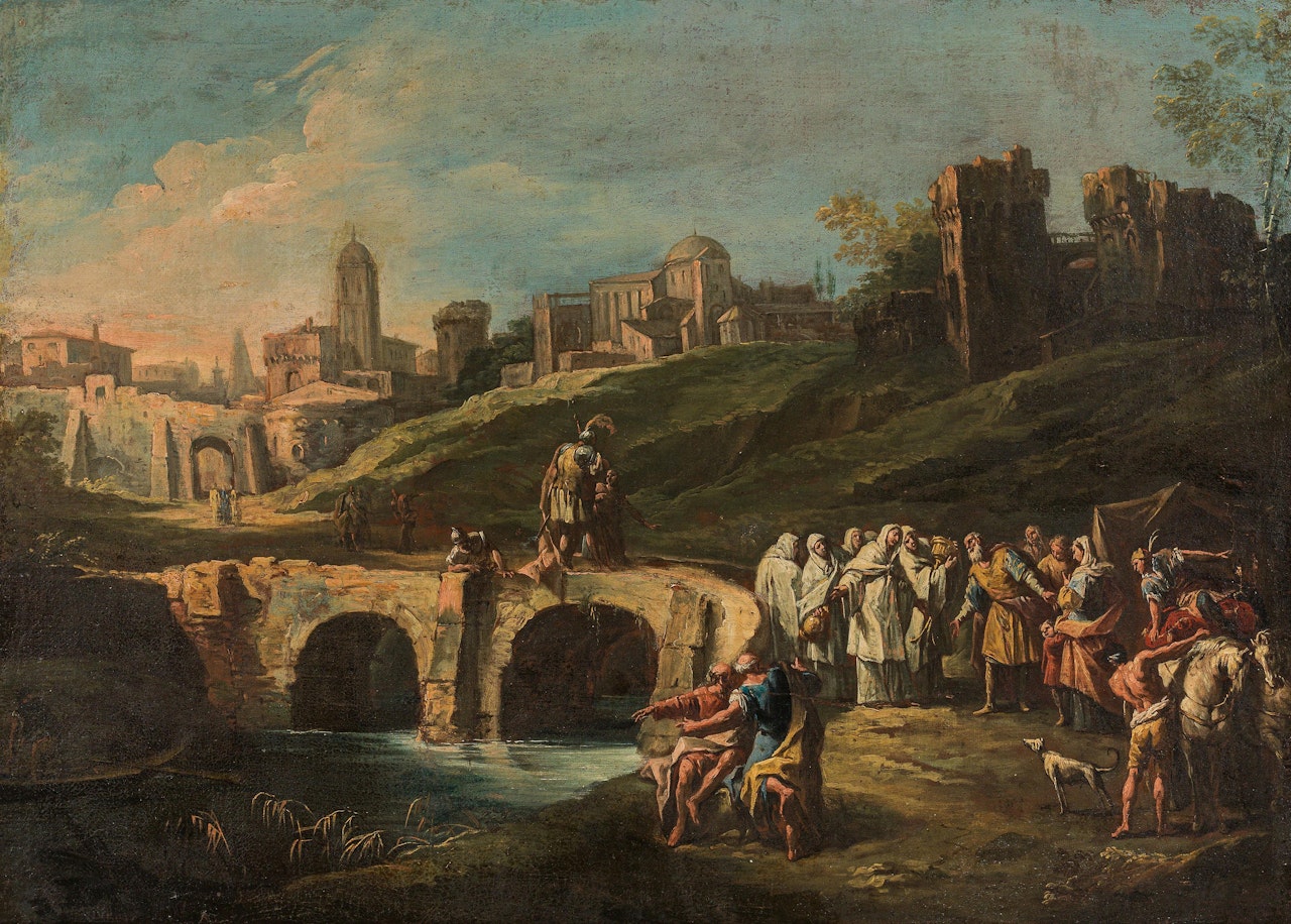 Lucius Albinus offering his chariot to the Vestals by Gaspare Diziani