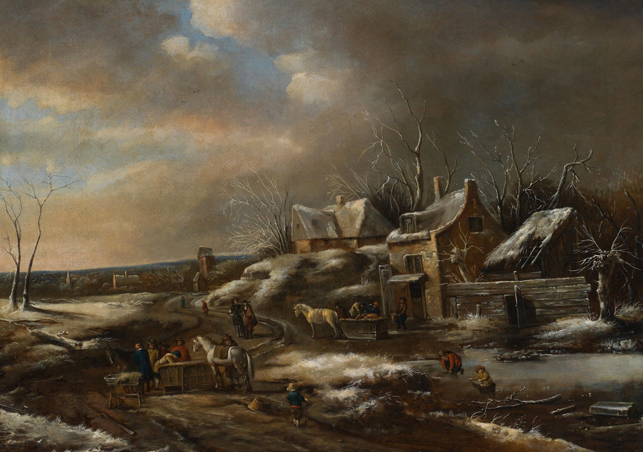 Winter landscape by Dutch School