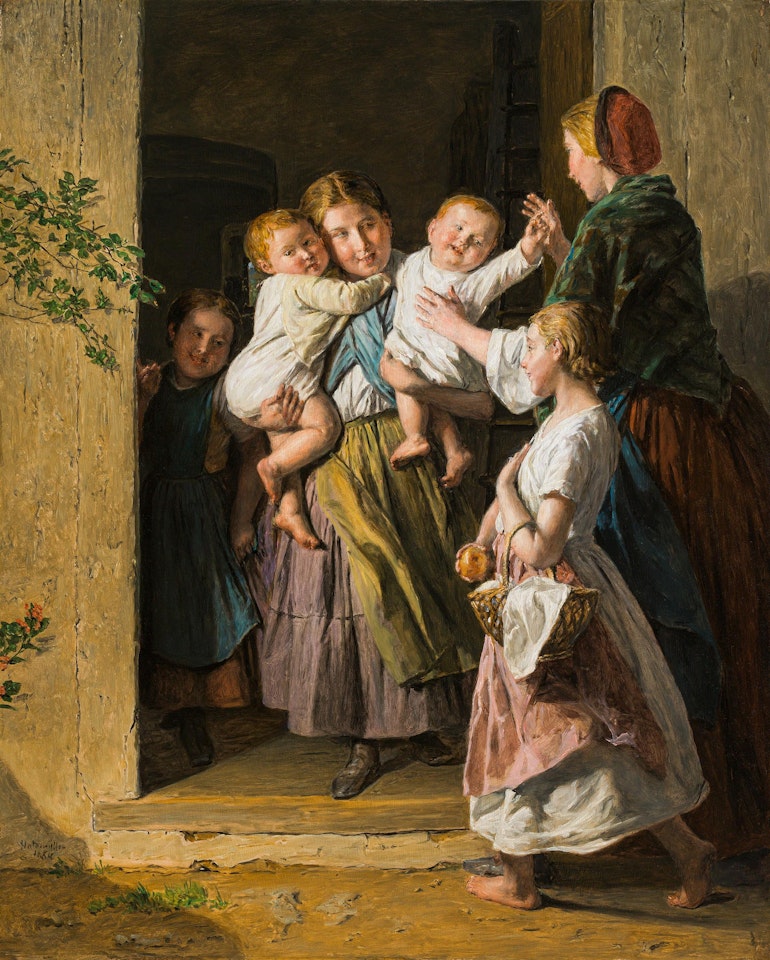 The return home by Ferdinand Georg Waldmüller