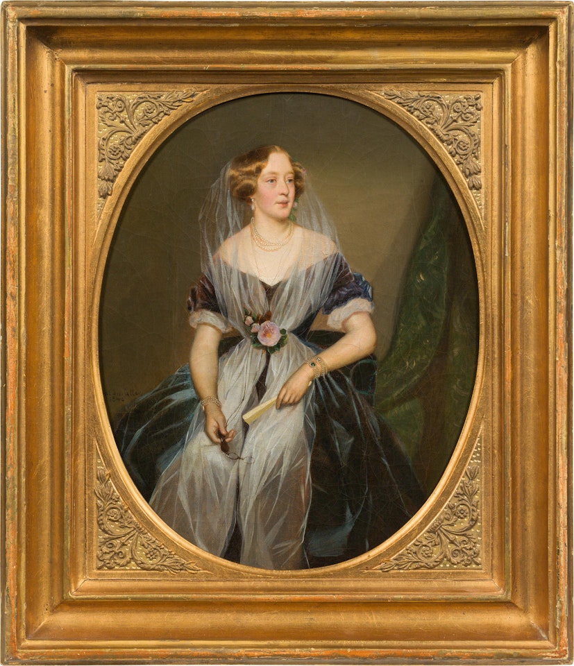 Portrait of a noble Lady by Ferdinand Georg Waldmüller