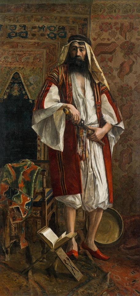 Portrait of an Arab tribal leader by Rudolf Ernst