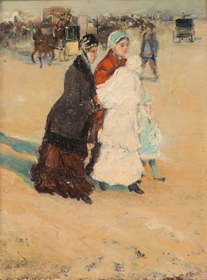 Les Nou Nous am Place de la Concorde, Paris by Giuseppe de Nittis