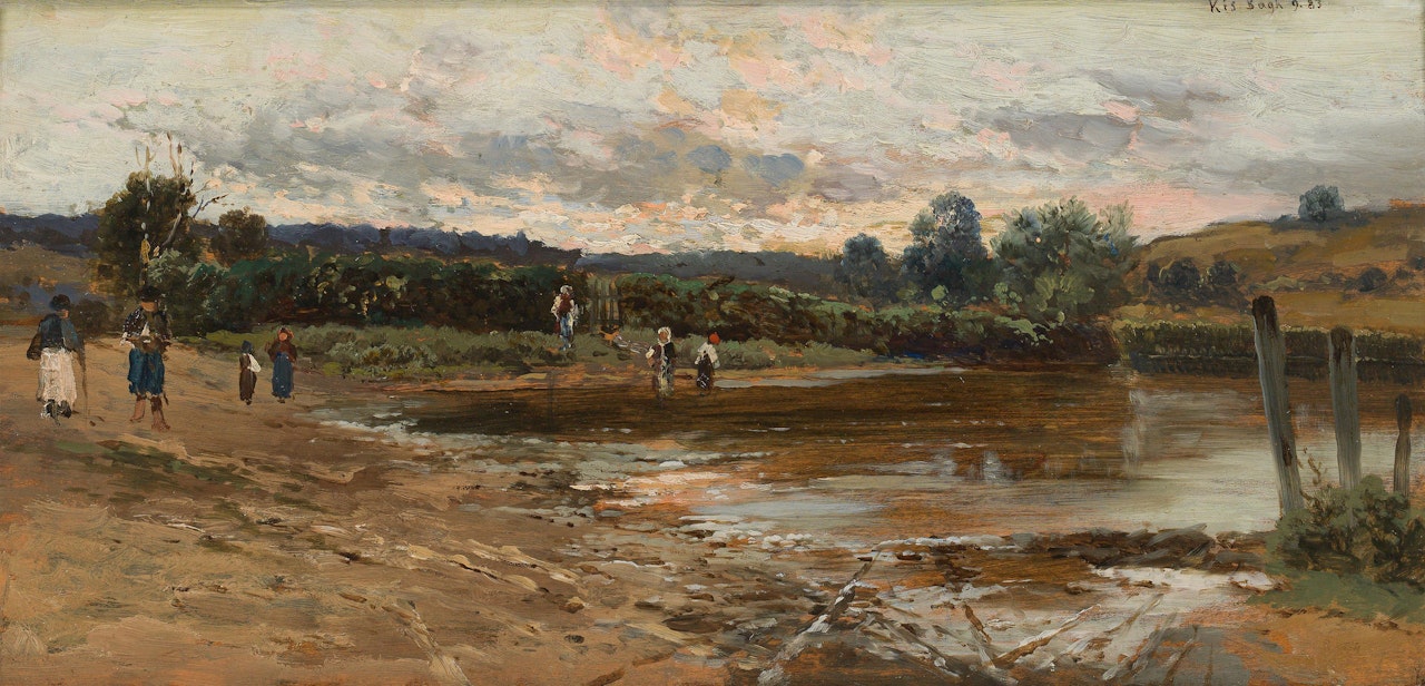 Hungarian landscape near Kis Bagh by Theodor von Hörmann