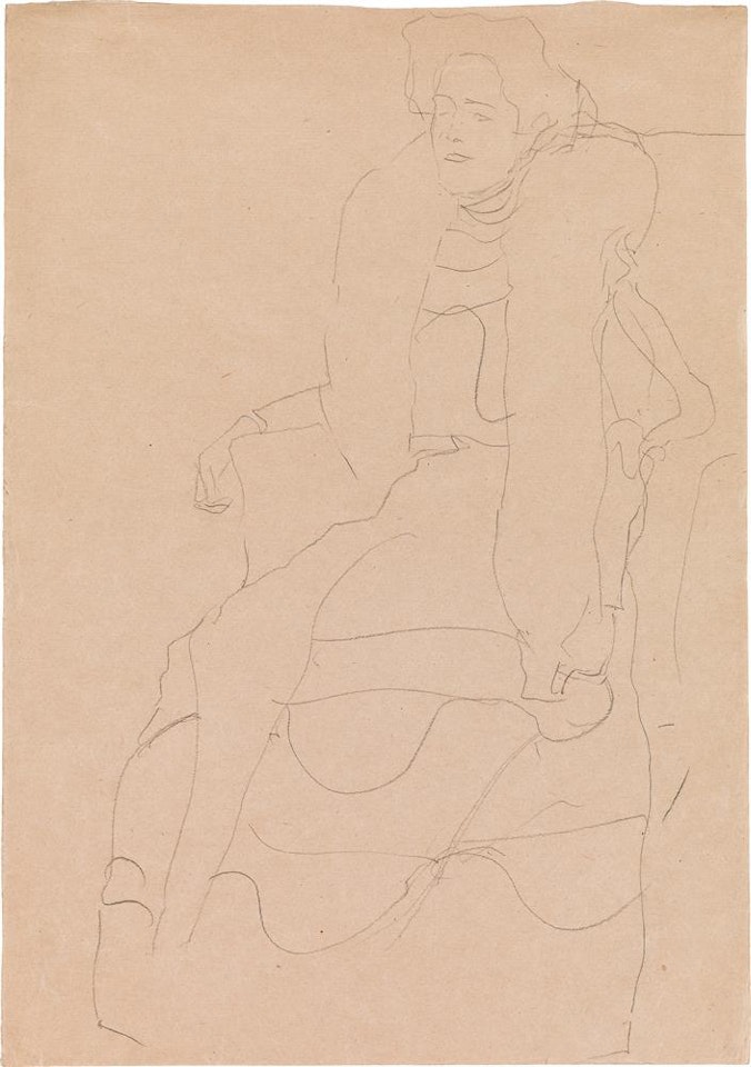 Seated figure, study for the painting of Fritza Riedler by Gustav Klimt