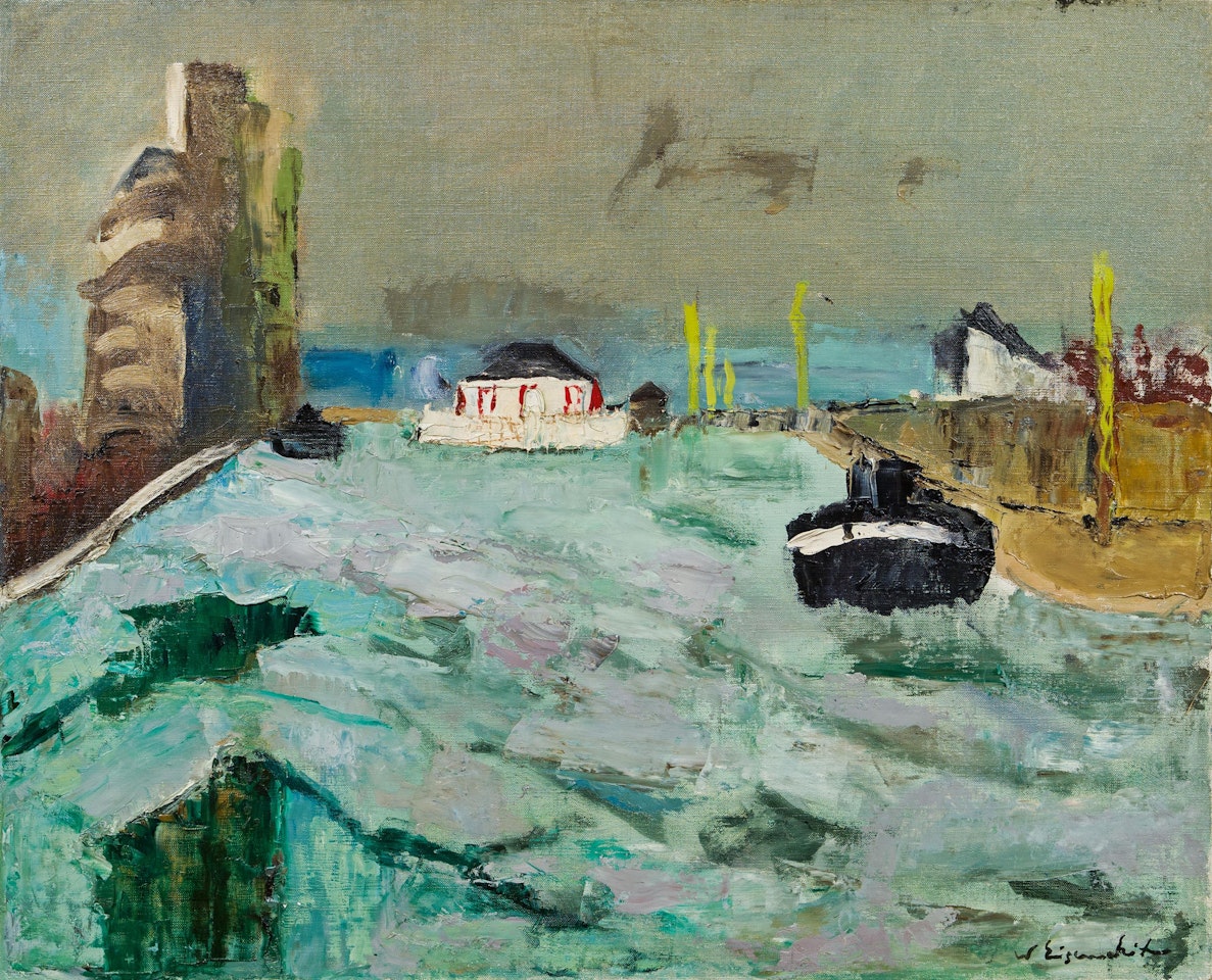 Canal Saint-Martin in winter by Willy Eisenschitz