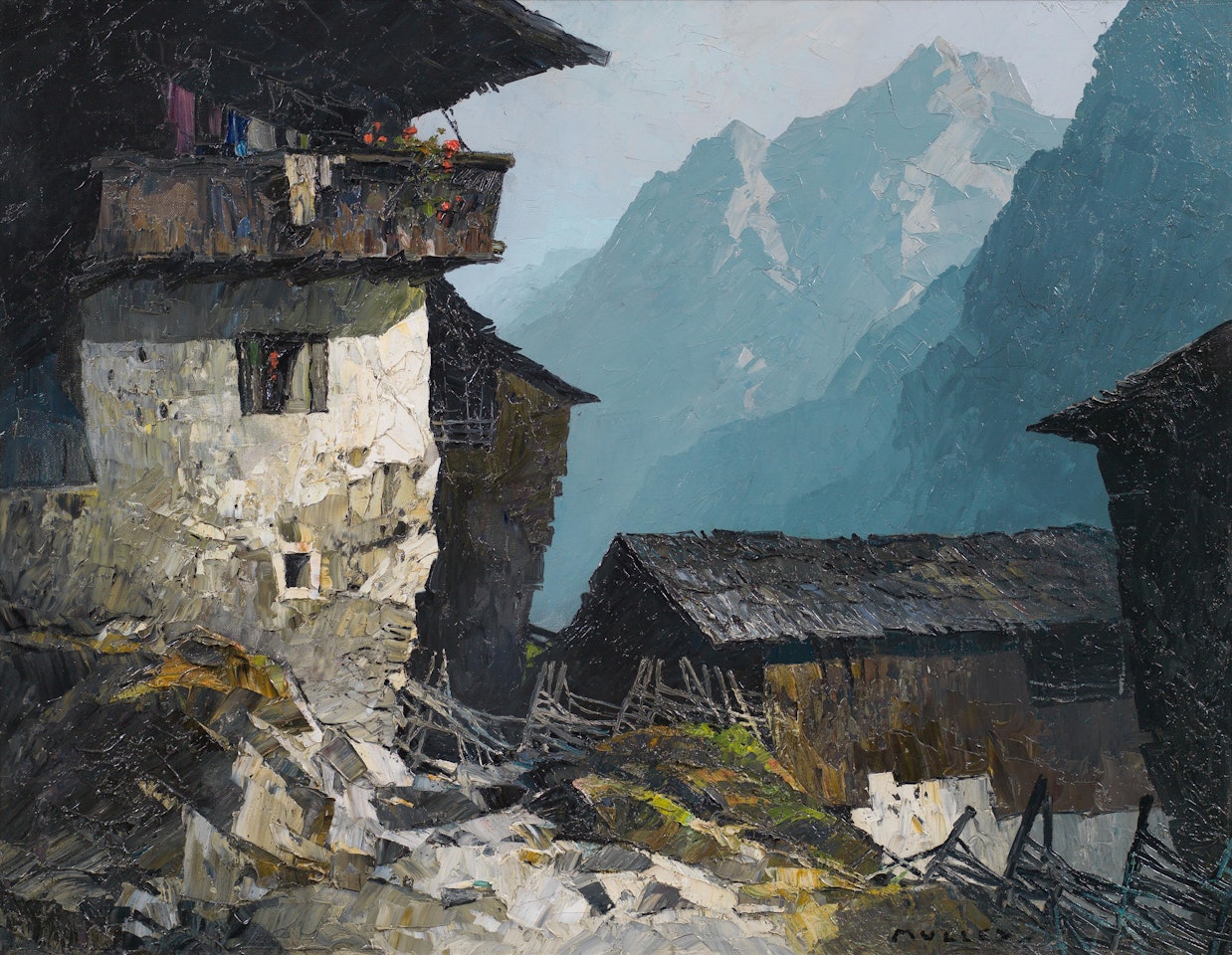 Mountain farm by Oskar Mulley