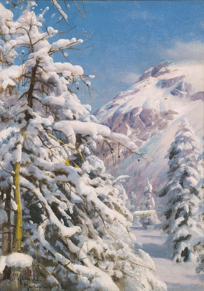 Winter splendour (Morteratsch in Graubünden in Switzerland) by Peder Mork Monsted