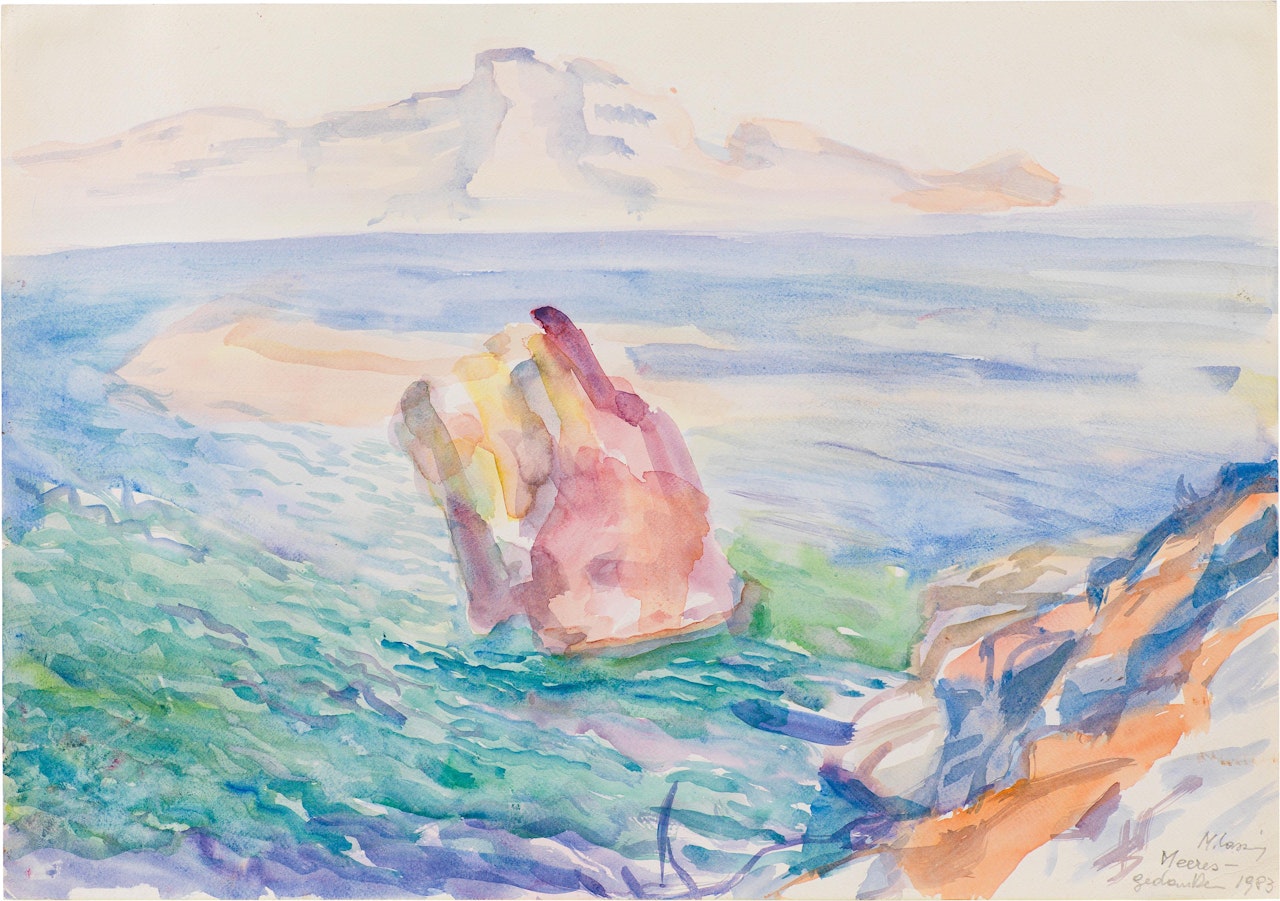 "Meeresgedanken" by Maria Lassnig
