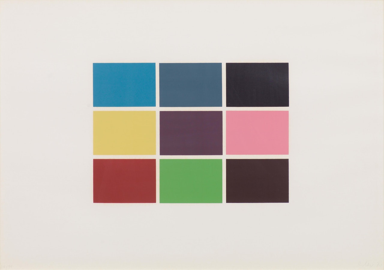 9 of 180 colours by Gerhard Richter