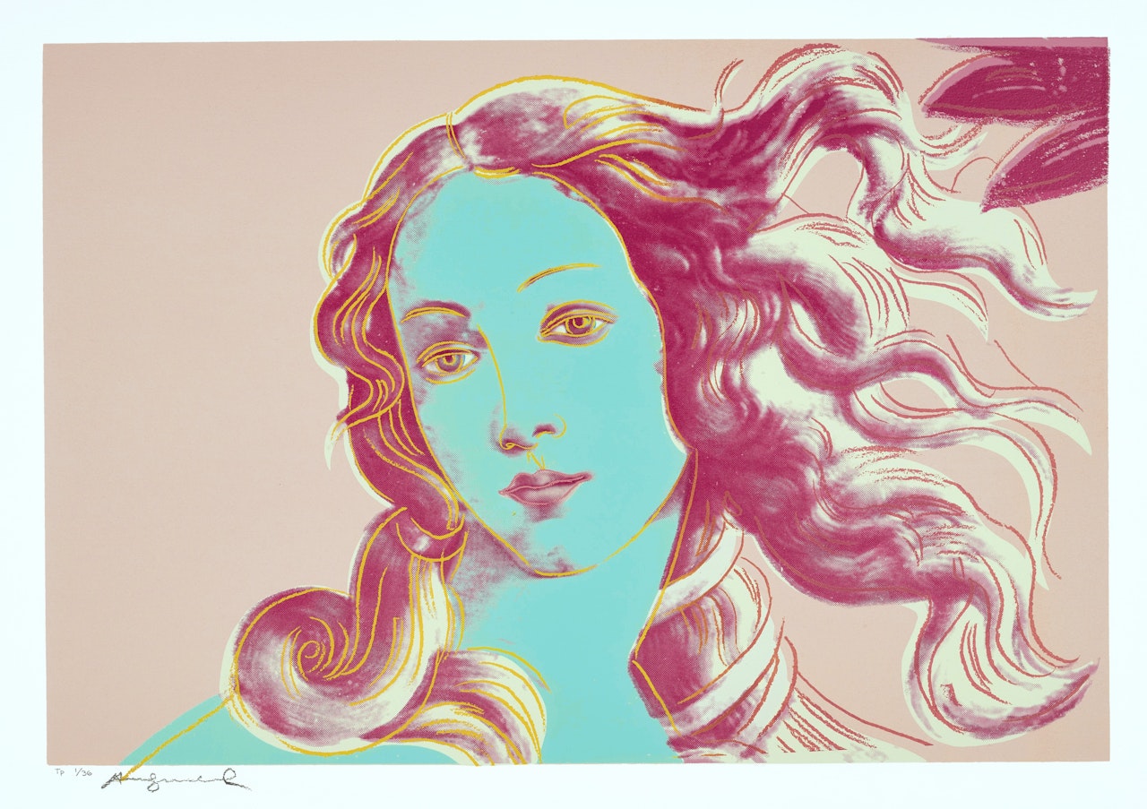 Sandro Botticelli (Birth of Venus), from Details of Renaissance Paintings by Andy Warhol