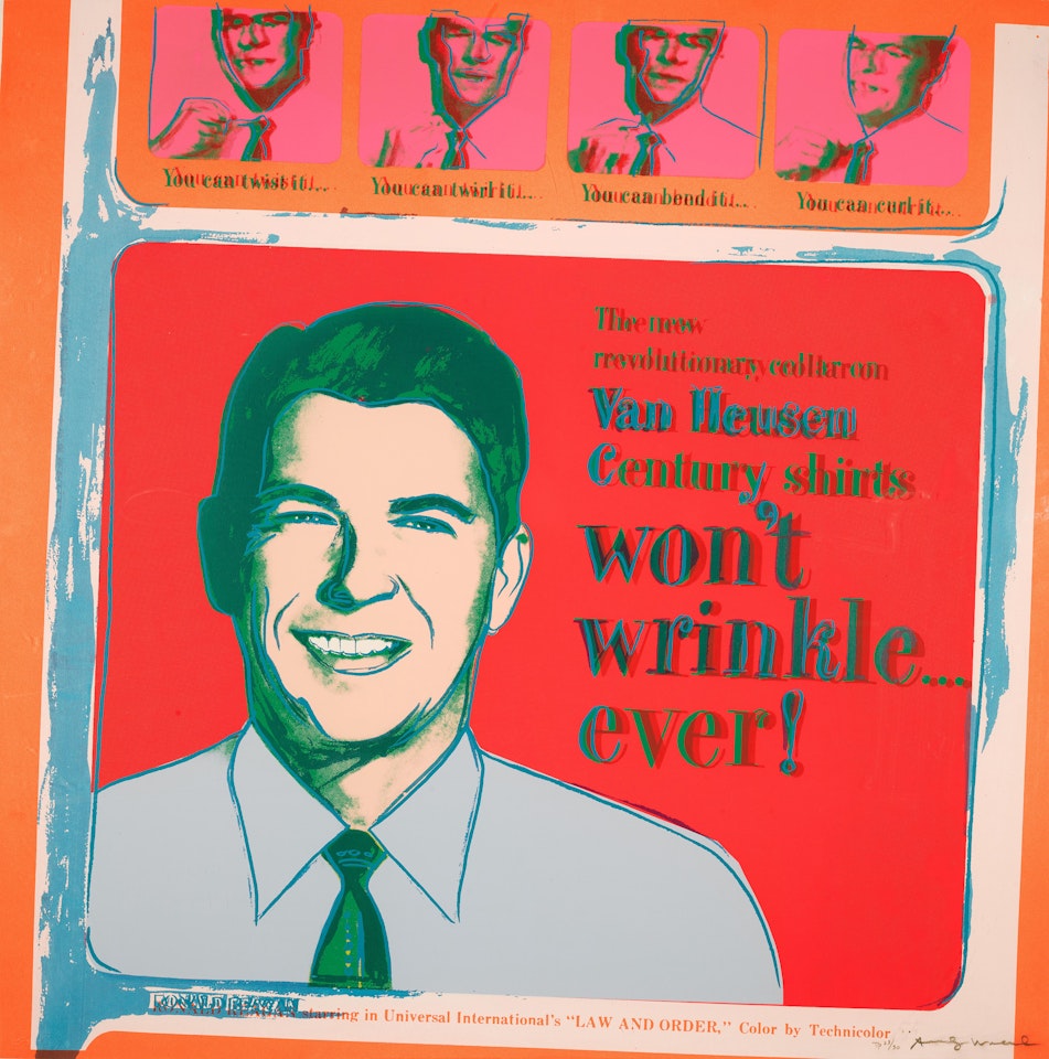 Van Heusen (Ronald Reagan), from Ads by Andy Warhol