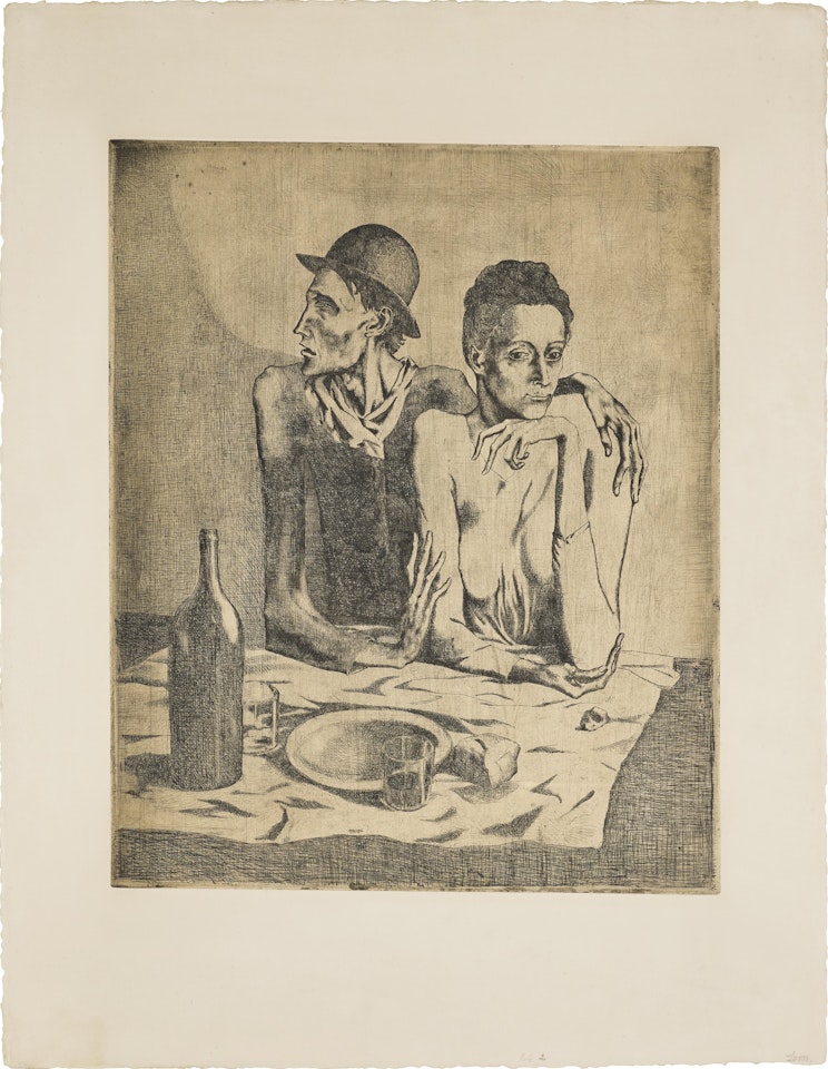 Le repas frugal, from la suite des Saltimbanques by Pablo Picasso