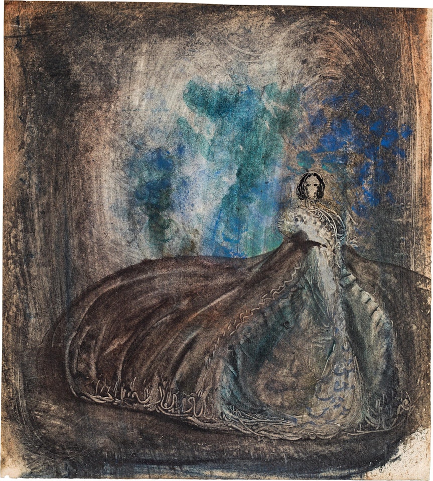 Lady in evening gown by Alfred Kubin