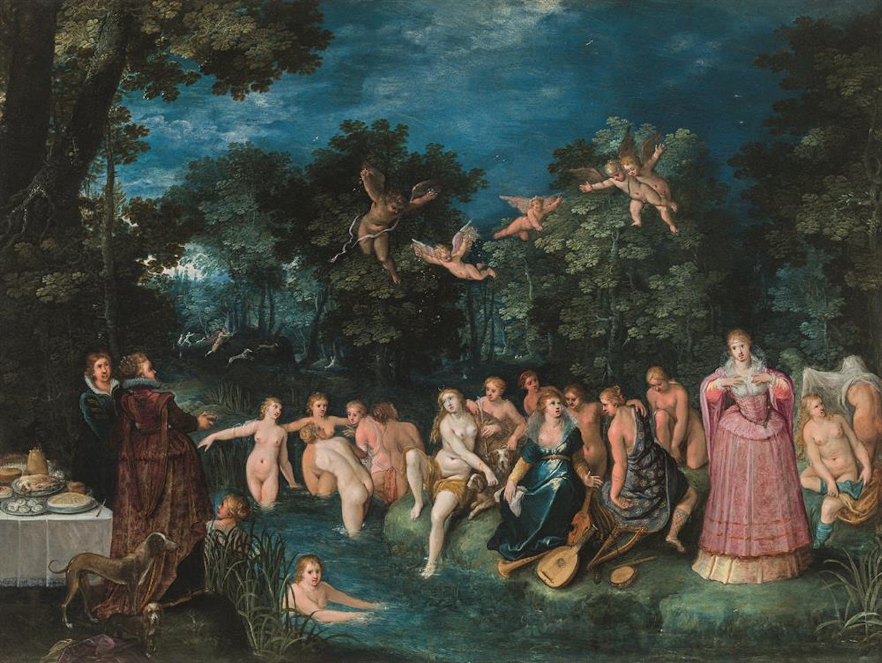 Goddess Diana â as three-shaped moon goddess of fertility, hunting and witchcraft by Frans Francken II
