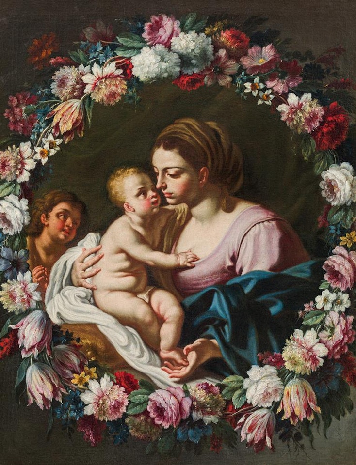Madonna with child and St. John the Baptist by Francesco Solimena