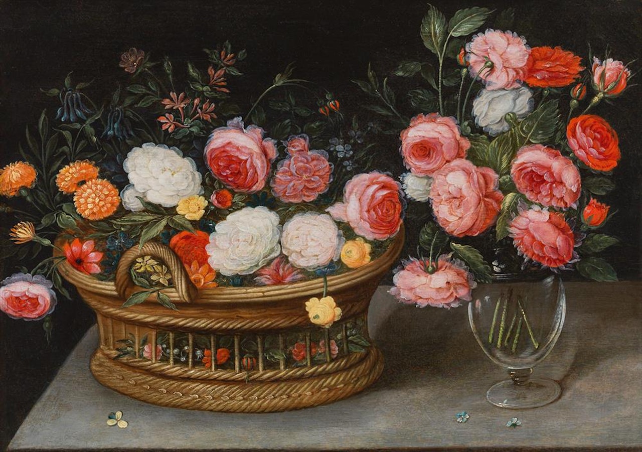 Flower basket and vase by Jan Brueghel the Younger