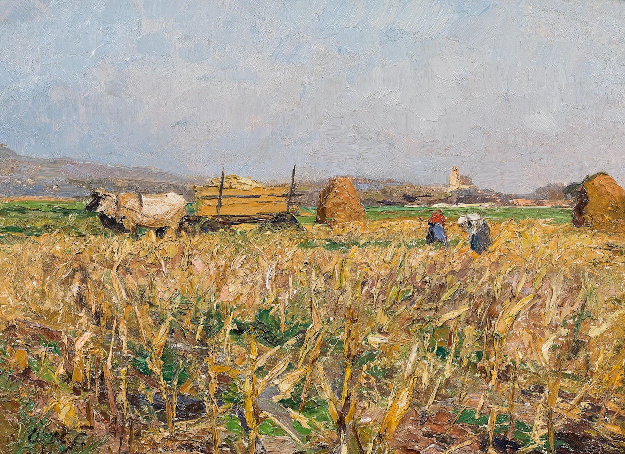 Corn harvest by Olga Wisinger-Florian