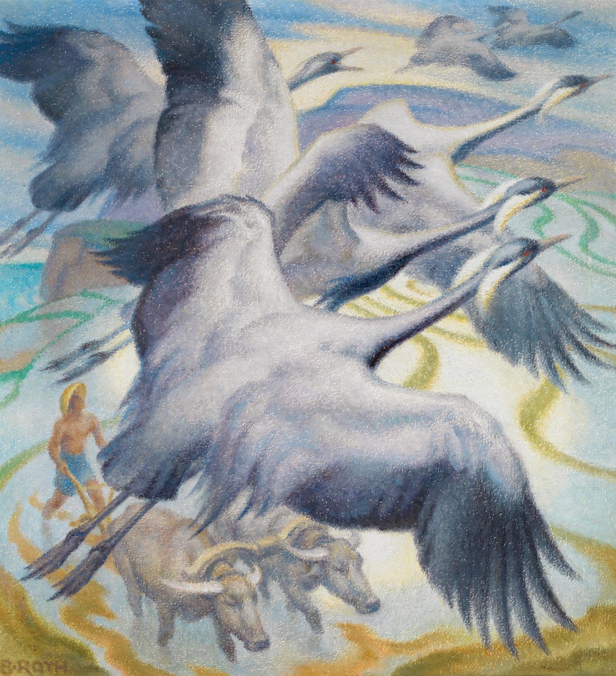 Kraniche by Norbertine Bresslern-Roth