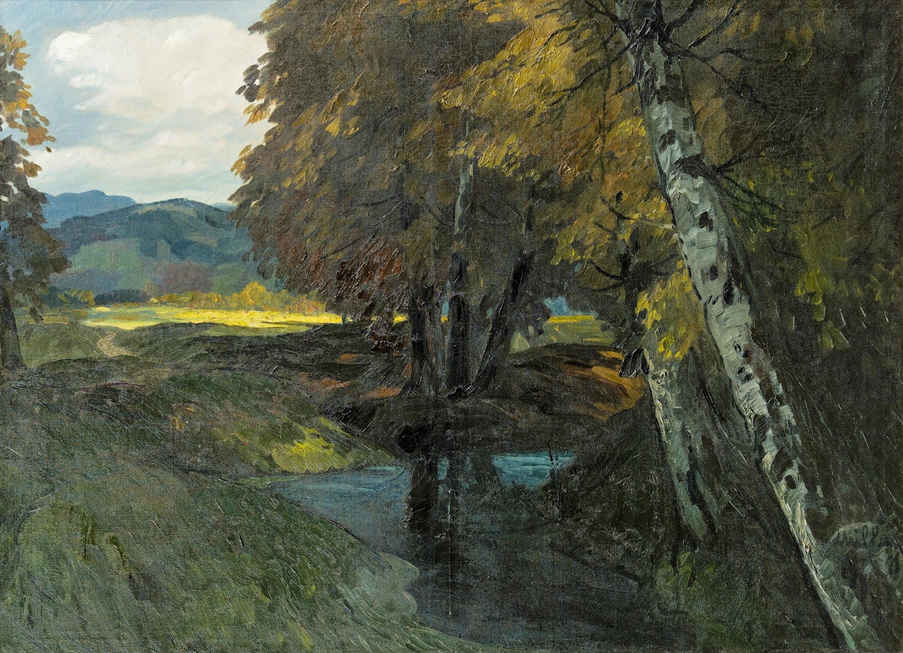 Pre-alpine landscape by Oskar Mulley