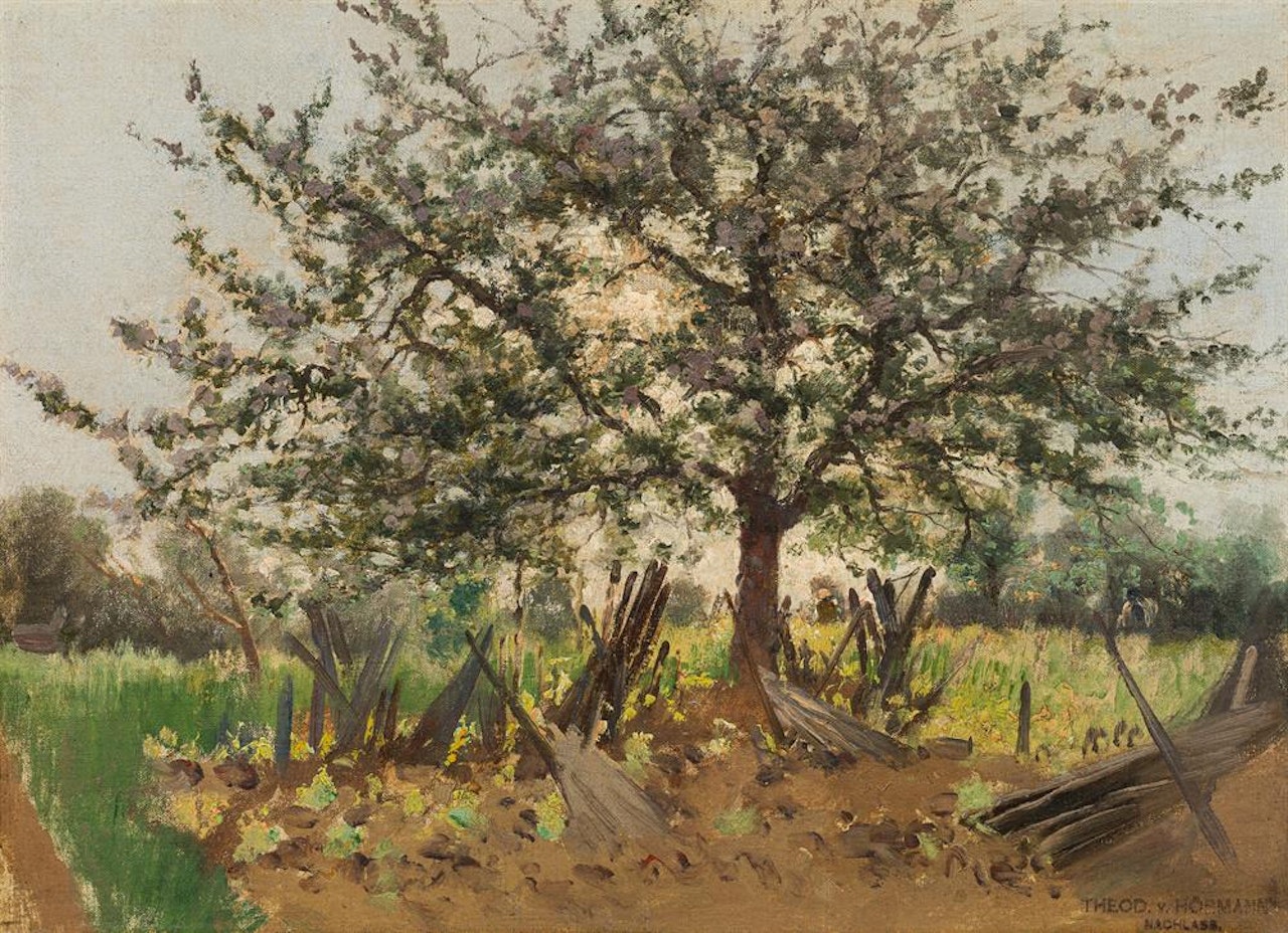 "Blühender Obstbaum. Studie" by Theodor von Hörmann