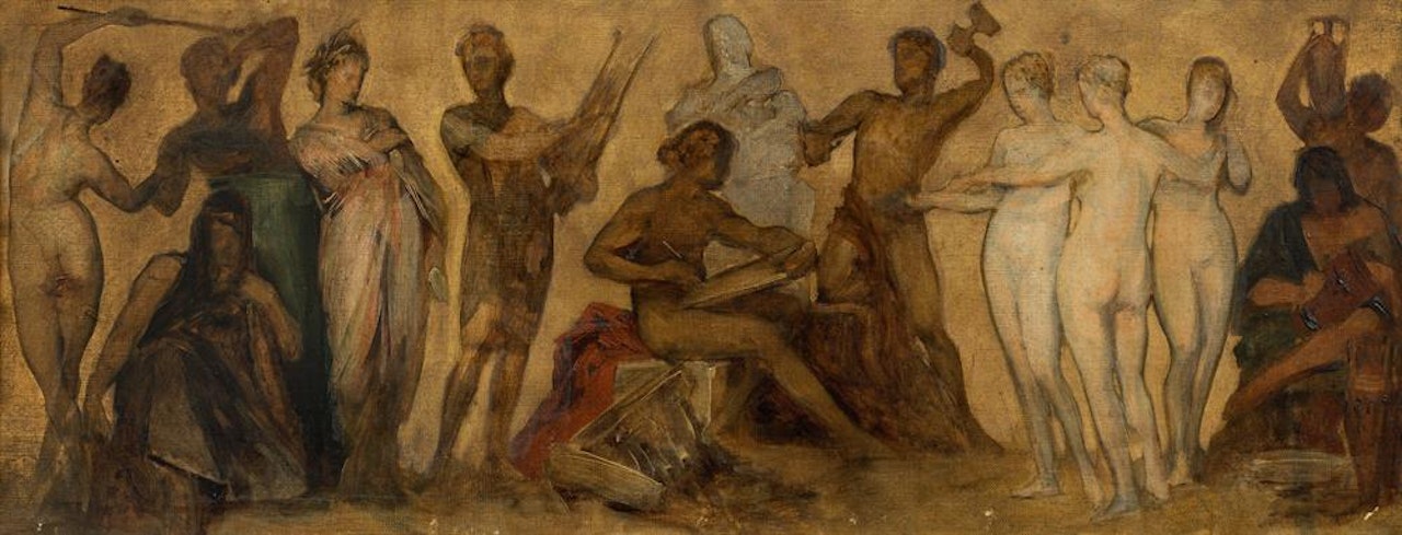 Frieze with allegorical scenes (allegory of the arts, Prometheus) by Hans Makart