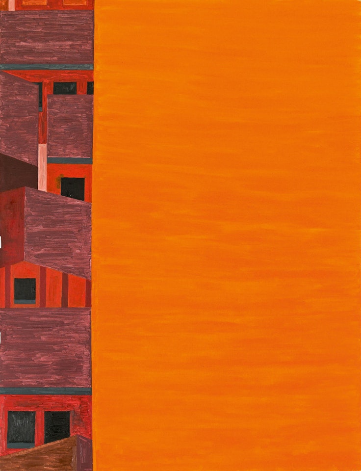 Rotes Häuserbild by Hubert Schmalix