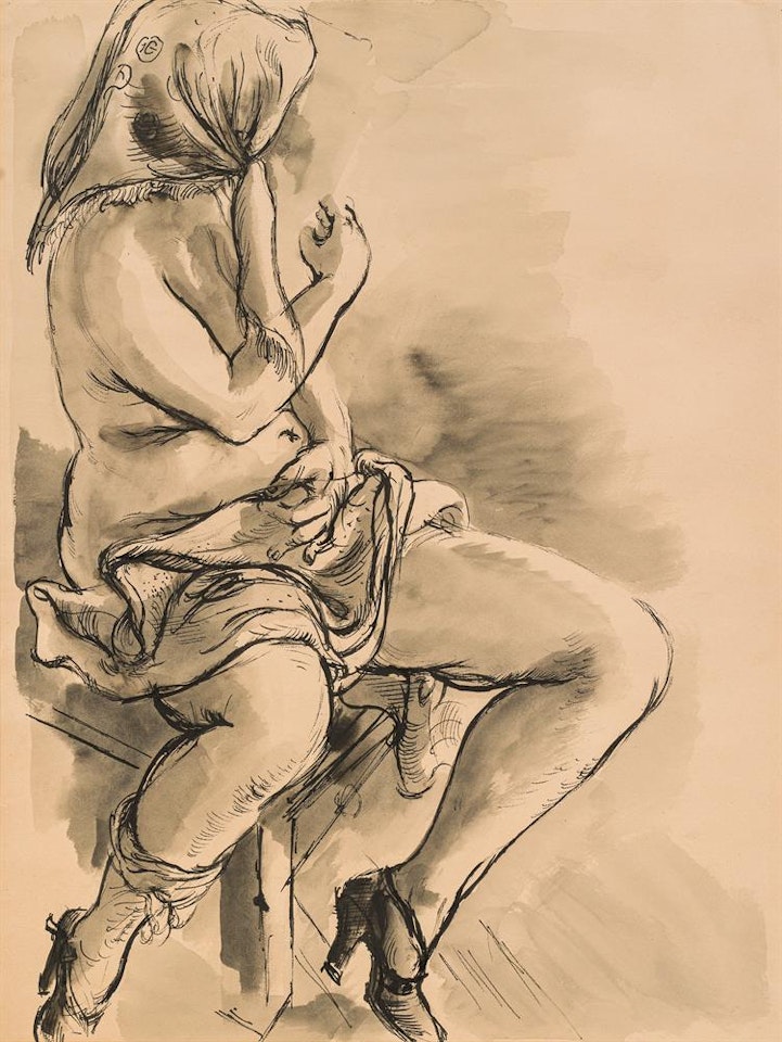 Seated model by George Grosz