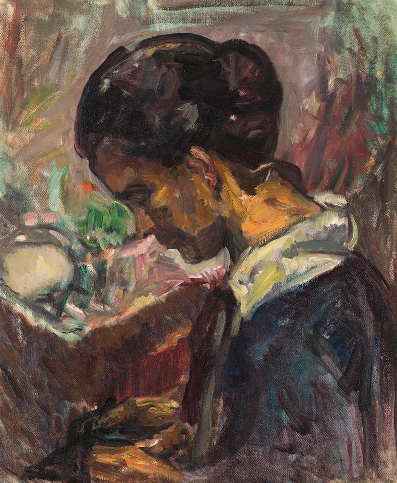 Portrait Etka (sister of the artist) by Broncia Koller-Pinell